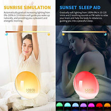 Carica l'immagine nel visualizzatore di Gallery, Wake up Light, Luce Sveglia da Comodino con Simulazione dell'Alba e...