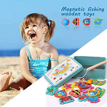 Carica l'immagine nel visualizzatore di Gallery, LHKJ Magnetico Gioco di Pesca,Gioco Pesca in Legno per bambini,15 Pesci... - Ilgrandebazar