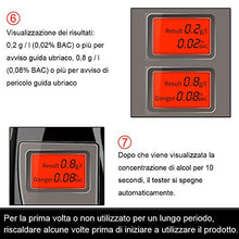 Carica l'immagine nel visualizzatore di Gallery, Faburo Etilometro Portatile Digitale, Professionale Alcool Test con Schermo... - Ilgrandebazar