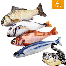 Carica l'immagine nel visualizzatore di Gallery, Dokpav 4PCS 20CM Simulazione Peluche di Pesce, Giocattoli per Gatto,...