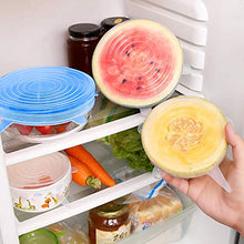 Carica l'immagine nel visualizzatore di Gallery, FAPPEN Coperchio Silicone, Coperchi in Silicone Estensibile Trasparente+blu
