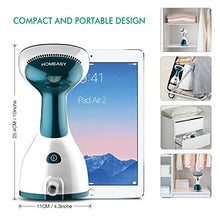 Carica l'immagine nel visualizzatore di Gallery, homeasy Ferro da Stiro Verticale, 260ml Stiratrice a Vapore Portatile per Blu - Ilgrandebazar