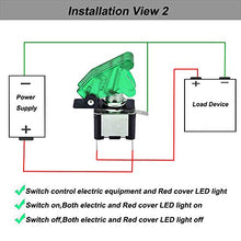 Carica l'immagine nel visualizzatore di Gallery, QitinDasen 4Pcs Professionale Auto Interruttore a Levetta, con Verde LED...