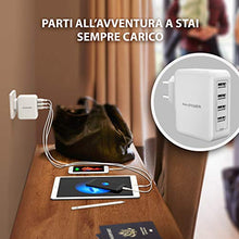 Carica l'immagine nel visualizzatore di Gallery, RAVPOWER IT RP-PC026 Alimentatore USB, Bianco - Ilgrandebazar