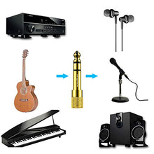 Carica l'immagine nel visualizzatore di Gallery, TriLink Adattatore per Cuffie [Rame Placcato Oro] da Jack 6.35mm maschio a...