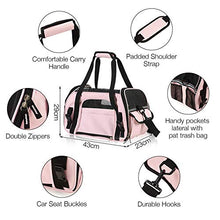 Carica l'immagine nel visualizzatore di Gallery, Trasportino Cane Gatto Pet Carrier S-(Upgraded): 43Lx23Wx29H cm, rosa chiaro - Ilgrandebazar