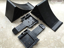 Carica l'immagine nel visualizzatore di Gallery, Set completo: cunei per ruote incl. supporto, 2 bis 1600 Kg Flachhalter, nero - Ilgrandebazar