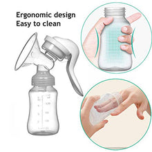 Carica l'immagine nel visualizzatore di Gallery, Tiralatte manuale in silicone per allattamento, 150 ml, con manico singolo,... - Ilgrandebazar