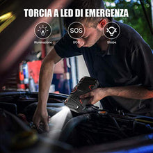 Carica l'immagine nel visualizzatore di Gallery, YABER Avviatore Emergenza per Auto, 1200A Jump Starter Auto Portatile(Fino a...