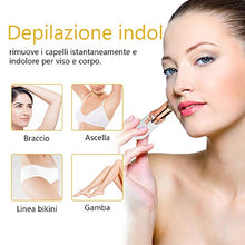 Carica l'immagine nel visualizzatore di Gallery, Epilatore Viso per Peli Facciali Donna Flawless, Rasoio Trimmer...