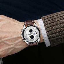Carica l'immagine nel visualizzatore di Gallery, Orologio Cronografo da Uomo Movimento al Quarzo Moda Sportivo Watch Marrone - Ilgrandebazar