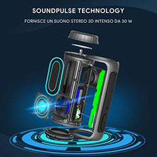 Carica l'immagine nel visualizzatore di Gallery, Zamkol Cassa Bluetooth 5.0, 30W HD Stereo Altoparlante Portatile con Nero