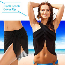 Carica l'immagine nel visualizzatore di Gallery, VDSOW 2 Pezzi Pareo Mare Donna, Bianco e Nero Mezzo Beach Cover up...