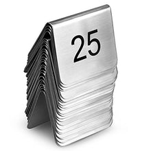 Carica l'immagine nel visualizzatore di Gallery, dine@drinkstuff - Set di numeri da tavolo in acciaio inox, per ristoranti e...
