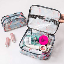 Carica l'immagine nel visualizzatore di Gallery, Borsa da toilette in PVC trasparente a 3 pezzi per liquidi Flamingo-d - Ilgrandebazar