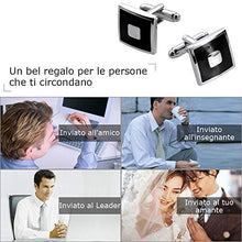 Carica l'immagine nel visualizzatore di Gallery, Lictin 5 Paia Gemelli da Polso Uomo - Acciaio inossidabile per Uomo... - Ilgrandebazar