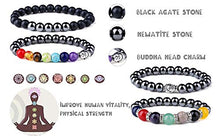 Carica l'immagine nel visualizzatore di Gallery, Milacolato Bracciale in Ematite Chakra da 4 Paia Terapia Magnetica di... - Ilgrandebazar