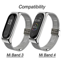 Carica l'immagine nel visualizzatore di Gallery, AHANGA Cinturino per Mi Band 4 3 Bracciale Milanese Argento - Ilgrandebazar