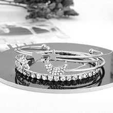 Carica l'immagine nel visualizzatore di Gallery, OULII Bracciali Donna Con Strass Stella Luna Cuore In Argento Per - Ilgrandebazar