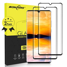 Carica l'immagine nel visualizzatore di Gallery, NONZERS [2 Pezzi] Proteggi schermo in vetro temperato per Huawei P30 Nero