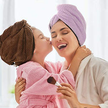 Carica l'immagine nel visualizzatore di Gallery, Magicfun Asciugamano per Capelli Turbante, 2 Pezzi Quadrato... - Ilgrandebazar
