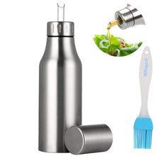 Carica l'immagine nel visualizzatore di Gallery, Nifogo Bottiglia di Olio - e Aceto Dispenser 750ml+spazzola Per