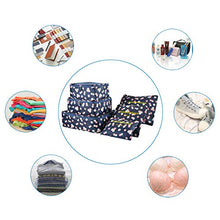 Carica l'immagine nel visualizzatore di Gallery, Organizer per Valigie Cubo di Viaggio, EASEHOME Impermeabile Fiore Blu Scuro