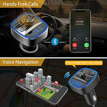 Carica l'immagine nel visualizzatore di Gallery, Cocoda Trasmettitore Bluetooth per Auto, [Blue Ambient Ring Light] Kit...