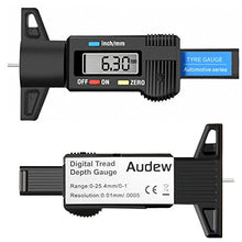 Carica l'immagine nel visualizzatore di Gallery, Audew Misuratore di profondità Battistrada Digitale per Pneumatici 0-25.4 mm...
