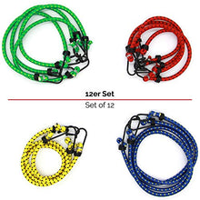 Carica l'immagine nel visualizzatore di Gallery, PRETEX Set da 12 Cavi Elastici Porta pacchi con Ganci, Extra Forte, Corda...