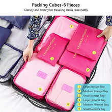 Carica l'immagine nel visualizzatore di Gallery, Vicloon Organizer Valigie, 8Pcs Sistema di Cubo Viaggio, Rosa Rossa