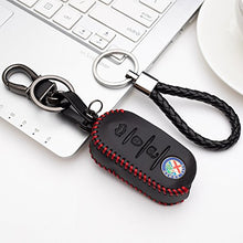 Carica l'immagine nel visualizzatore di Gallery, Cover Guscio Custodia in Pelle con Portachiavi per Chiave Alfa Romeo Mito...