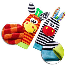 Carica l'immagine nel visualizzatore di Gallery, Baby Rattle Neonato Sonagli Calzini da Polso a Sonaglio per Bambini,...
