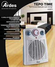 Carica l'immagine nel visualizzatore di Gallery, Ardes AR449TI Termoventilatore TEPO TIME con Timer 24 h 2 Potenze con... - Ilgrandebazar