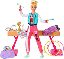 Carica l'immagine nel visualizzatore di Gallery, Barbie- Playset Ginnasta Bambola Snodabile con Bilanciere e Accessori... - Ilgrandebazar