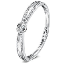 Carica l'immagine nel visualizzatore di Gallery, GEORGE · SMITH Crystal Love Classico Bracciale Argento Donna