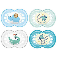 Carica l'immagine nel visualizzatore di Gallery, MAM Day &amp; Night - Ciuccio "Skin Soft" in silicone, 16 + Mix // Set da 4 //...