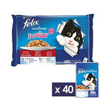Carica l'immagine nel visualizzatore di Gallery, Felix Le Ghiottonerie Gatto Junior con Manzo e Pollo, 4 x 100 g -...