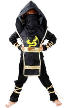 Carica l'immagine nel visualizzatore di Gallery, Costume Ninja Bambino Carnevale Vestito Samurai 7-10 Taglia - anni, Nero - Ilgrandebazar