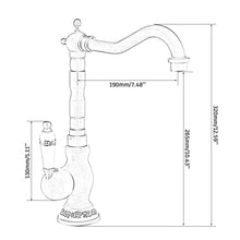Carica l'immagine nel visualizzatore di Gallery, Miscelatore Rubinetto Antico Monocomando per Lavabo Alto da Ottone - Ilgrandebazar