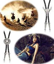 Carica l'immagine nel visualizzatore di Gallery, Milacolato 2Pcs Cravatta in Pelle Cranio Teschio Texas Ranger... - Ilgrandebazar