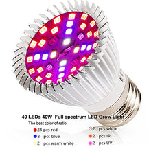 Carica l'immagine nel visualizzatore di Gallery, Piante Lampada a LED, 4 pezzi 40W E27 Grow Bulbs per Semina, Crescita, 40w*4 - Ilgrandebazar
