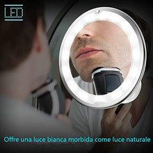 Carica l'immagine nel visualizzatore di Gallery, Aphrodite Specchio bagno Trucco Portatile con ingrandimento 10 X, Luce LED,... - Ilgrandebazar