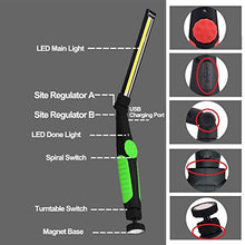 Carica l'immagine nel visualizzatore di Gallery, Lampada da Lavoro LED Ricaricabile Magnetica Portatile Professionale Verde