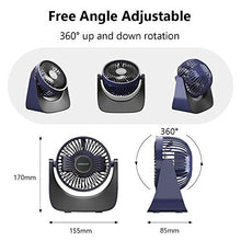 Carica l'immagine nel visualizzatore di Gallery, homeasy Ventilatore USB da Tavolo, Mini Silenzioso e Potente Blu