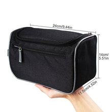 Carica l'immagine nel visualizzatore di Gallery, Beauty Case da Viaggio, Borsa per Toilette - Uomini e Donne, Con Gancio Nero