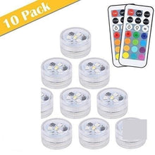 Carica l'immagine nel visualizzatore di Gallery, 10 Pezzi Luci per Piscina, ALED LIGHT Mini RGB LED Lampadine Luce Subacquea,...