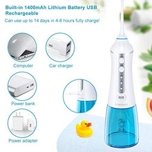Carica l'immagine nel visualizzatore di Gallery, Idropulsore Dentale portatile, TUREWELL Irrigatore Orale 300ml, 3 modalità 4...