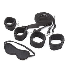 Carica l'immagine nel visualizzatore di Gallery, BONDAGERIE® Kit letto con Manette, Morbide e Imbottite, regolabili e Nero - Ilgrandebazar