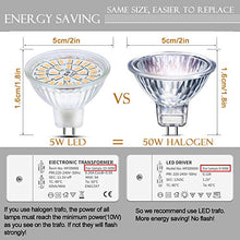 Carica l'immagine nel visualizzatore di Gallery, Lampadine LED MR16, GU5.3 12V 5W Lampada Equivalente a 50W Bianco Caldo